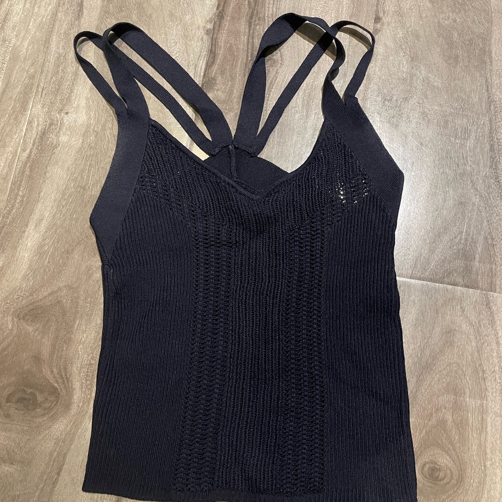 Rachel Roy Navy Blue Knit Top